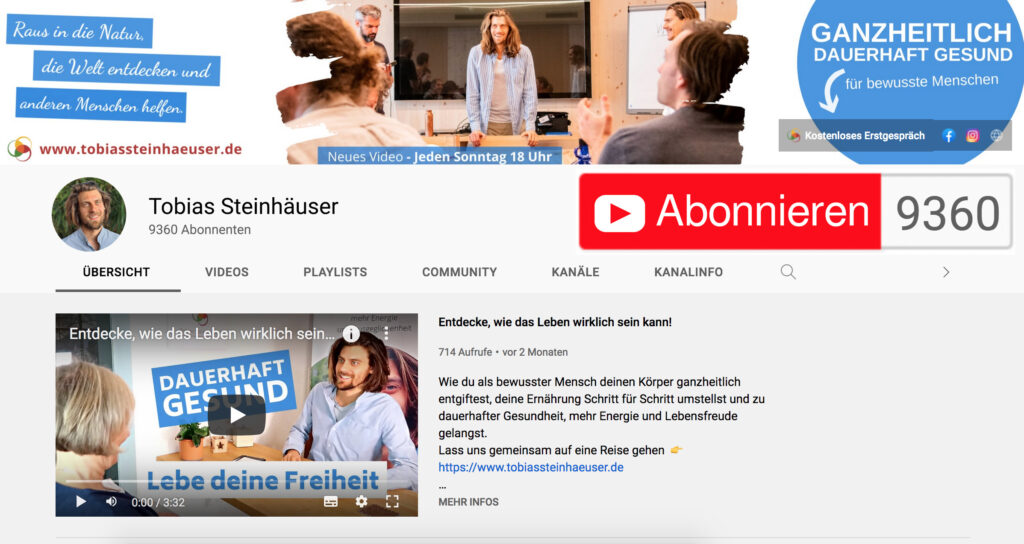 YouTube Tobias Steinhaeuser Social Proof